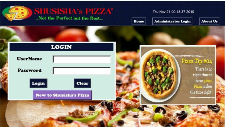 image of pizza management system
