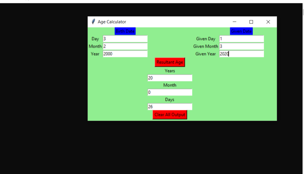 age calculator