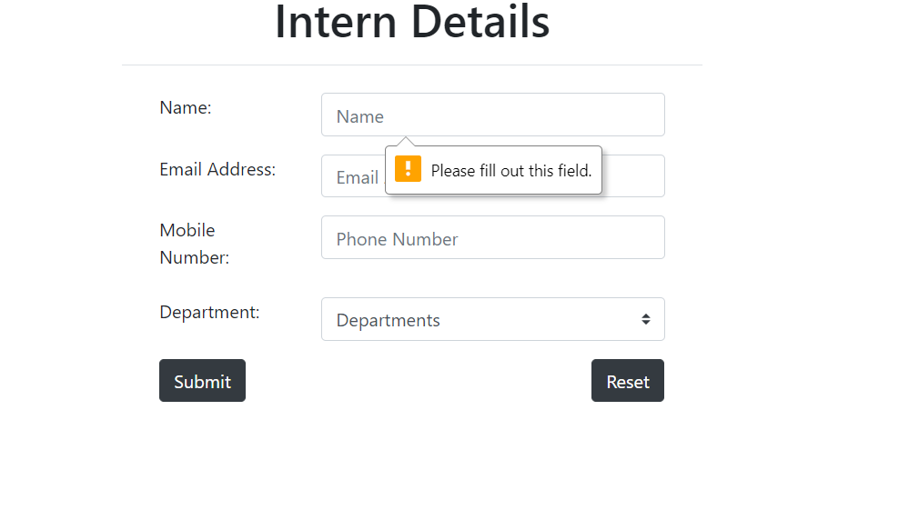 Intern Record System In PHP With Source Code