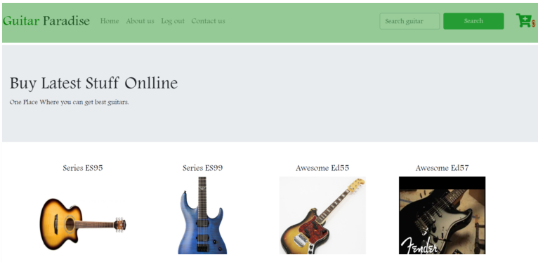 Online Guitar Store in php