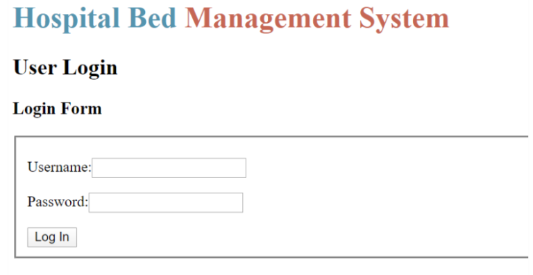Hospital Bed Management System in php