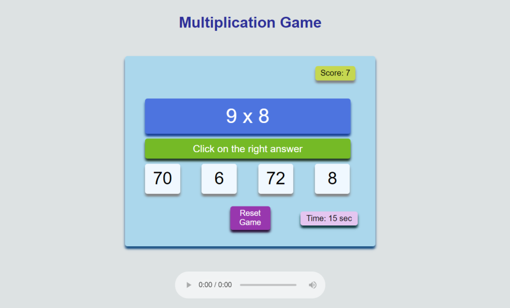 multiplication game