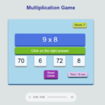 Multiplication Game In JavaScript With Source Code