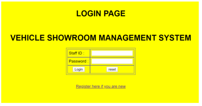 Vehicle Showroom Management System in php