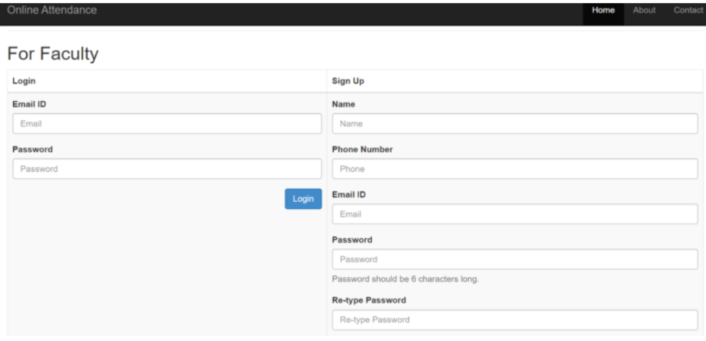 Attendance Management System in php