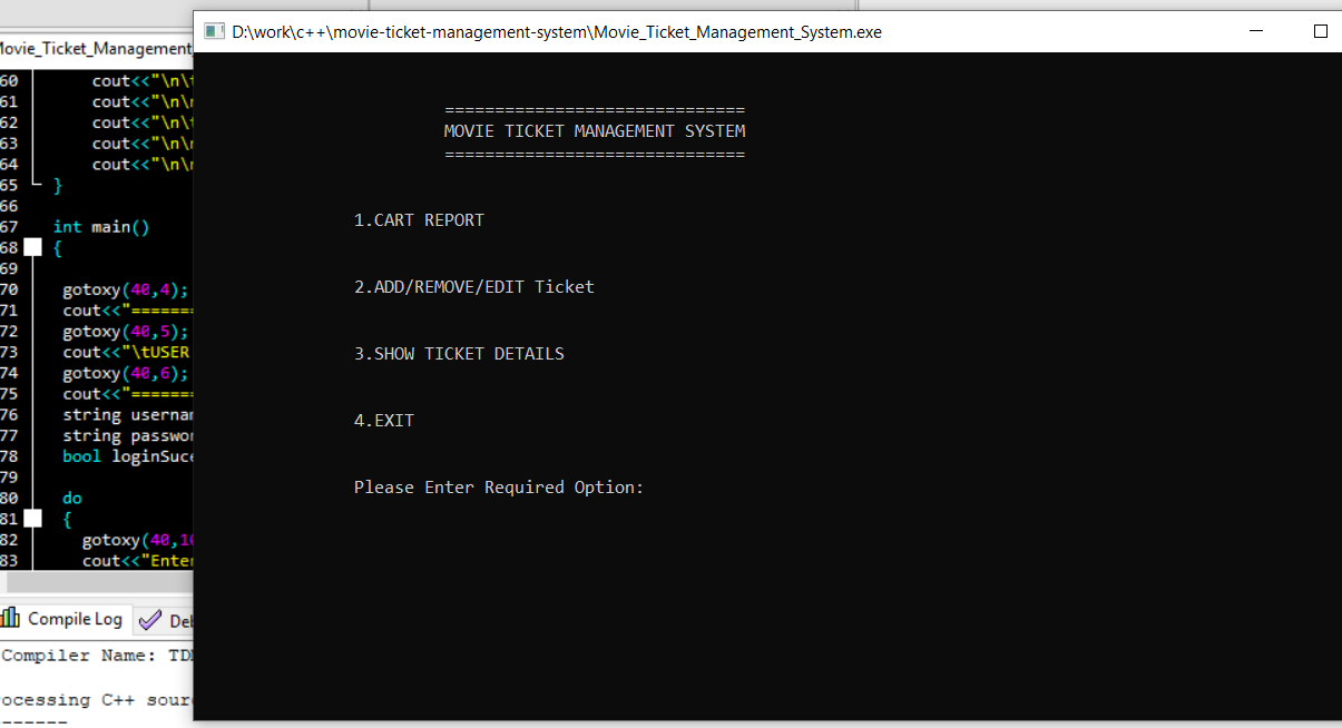 Movie Ticket Management System In C With Source Code Source Code Projects