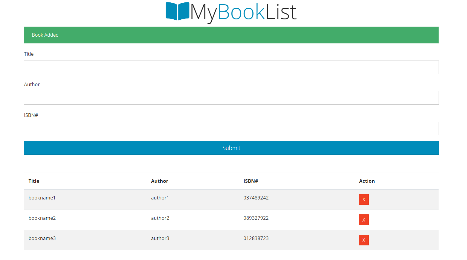 1 - BOOKLIST APP IN JAVASCRIPT WITH SOURCE CODE
