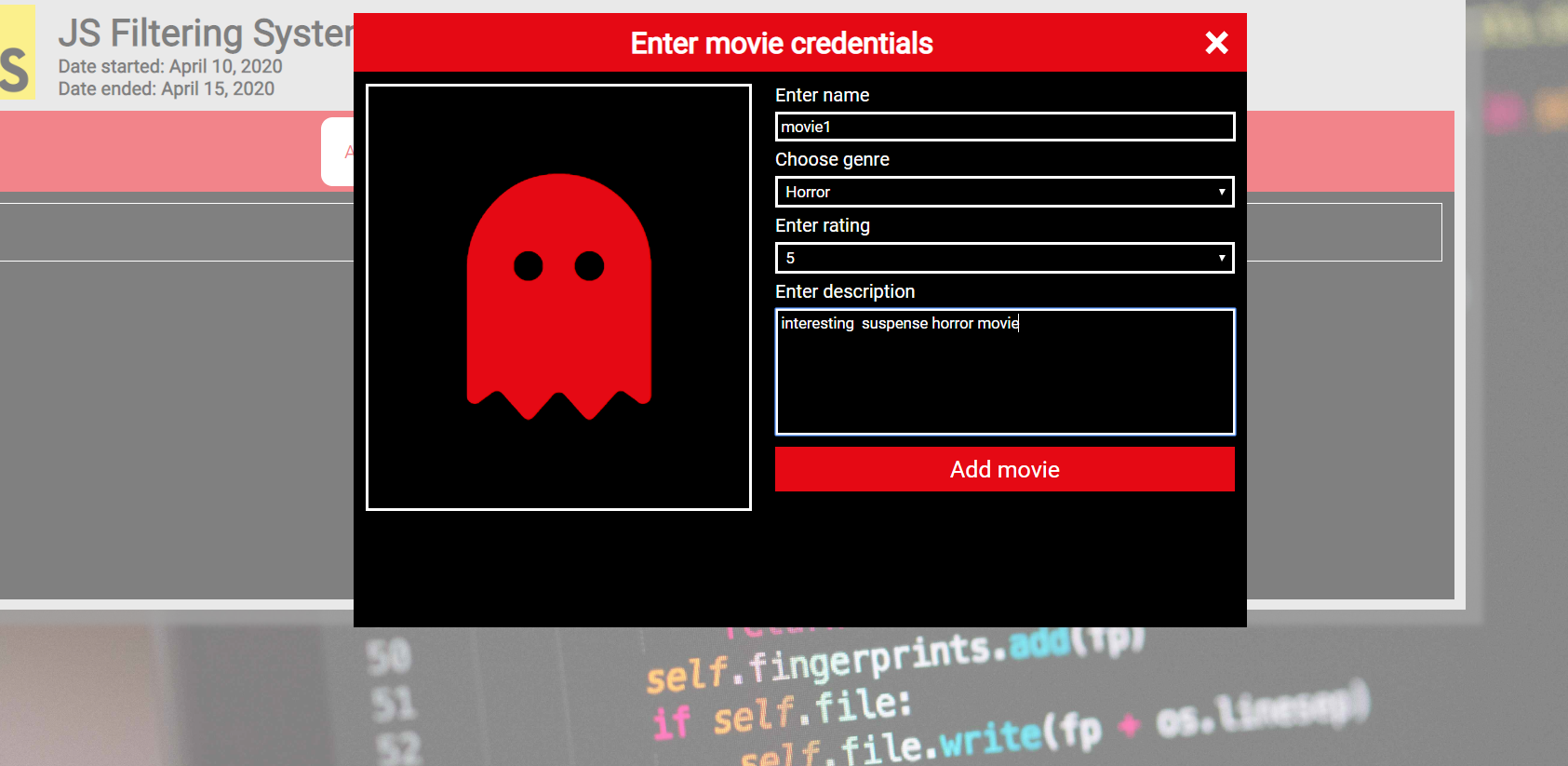3 1 - MOVIE MANAGEMENT SYSTEM IN JAVASCRIPT WITH SOURCE CODE