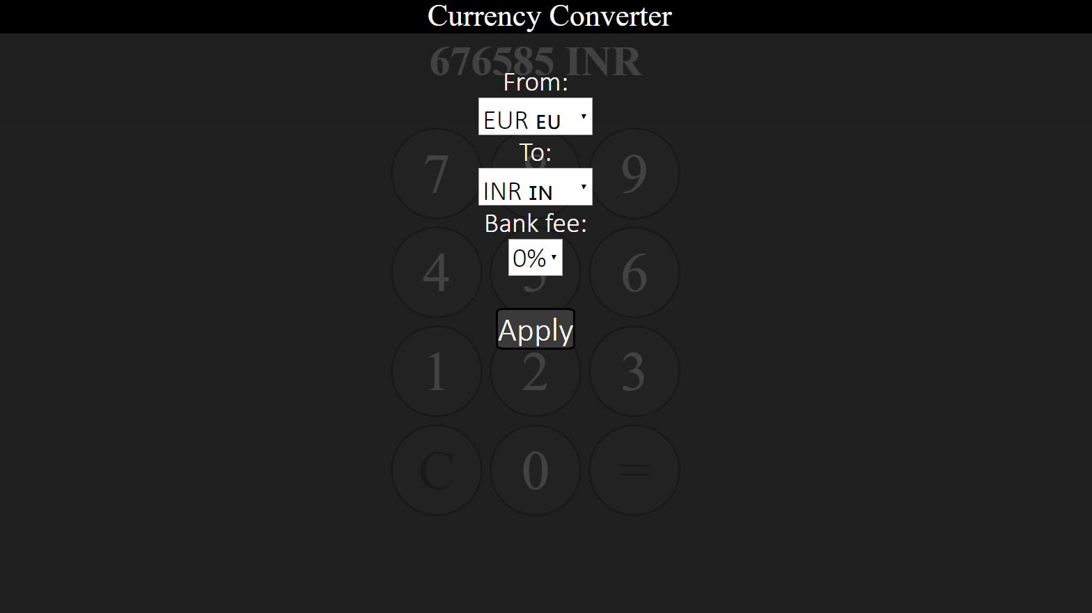 4 - CURRENCY CONVERTER IN JAVASCRIPT WITH SOURCE CODE