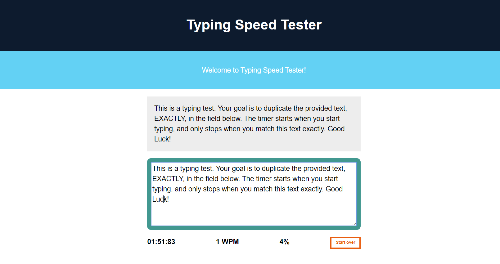 typing speed tester