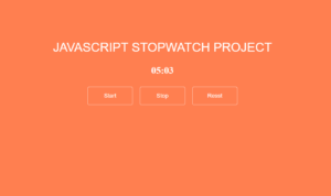 Stopwatch In JavaScript With Source Code - Source Code & Projects