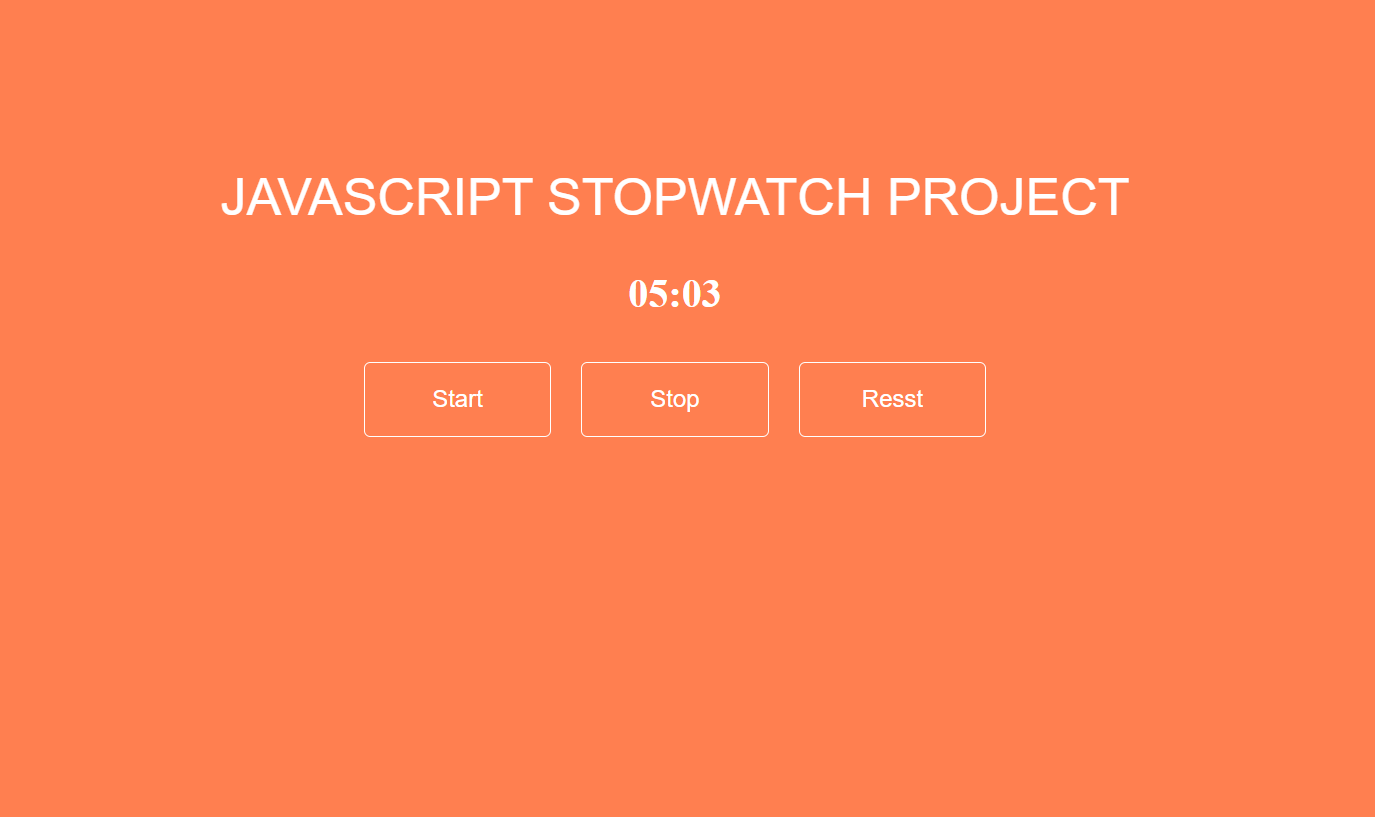 4 1 - STOPWATCH IN JAVASCRIPT WITH SOURCE CODE