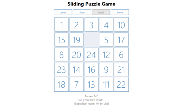 Sliding Puzzle JavaScript With Source Code Code & Projects