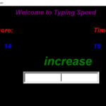 Typing speed In Python with Source code