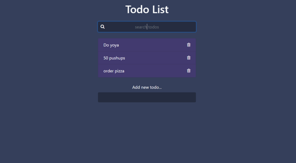 simple todo list