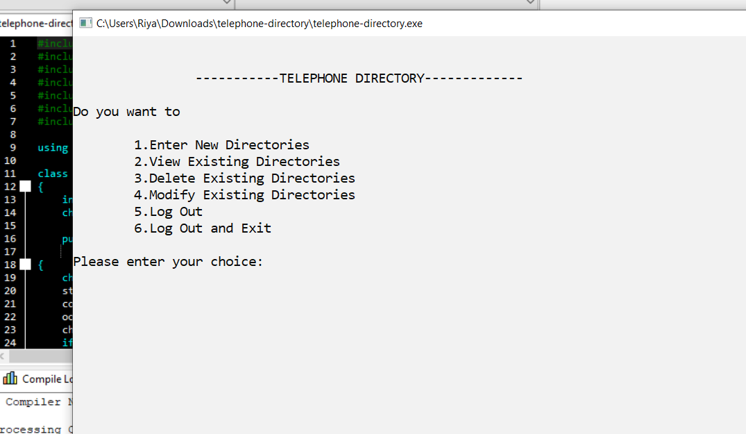 4 2 - TELEPHONE DIRECTORY IN C++ WITH SOURCE CODE