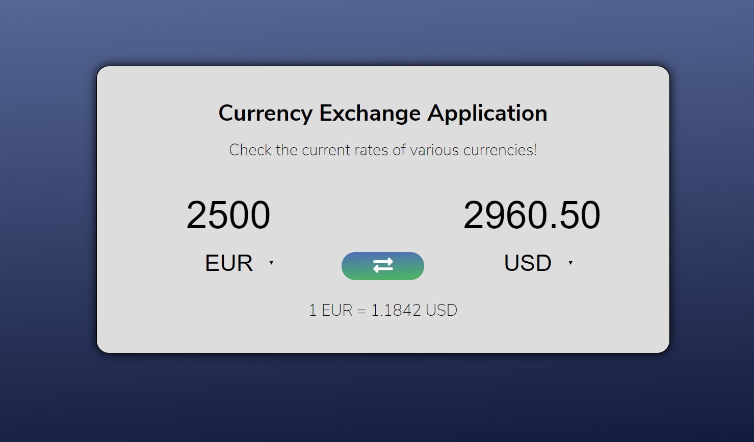 currency exchange app