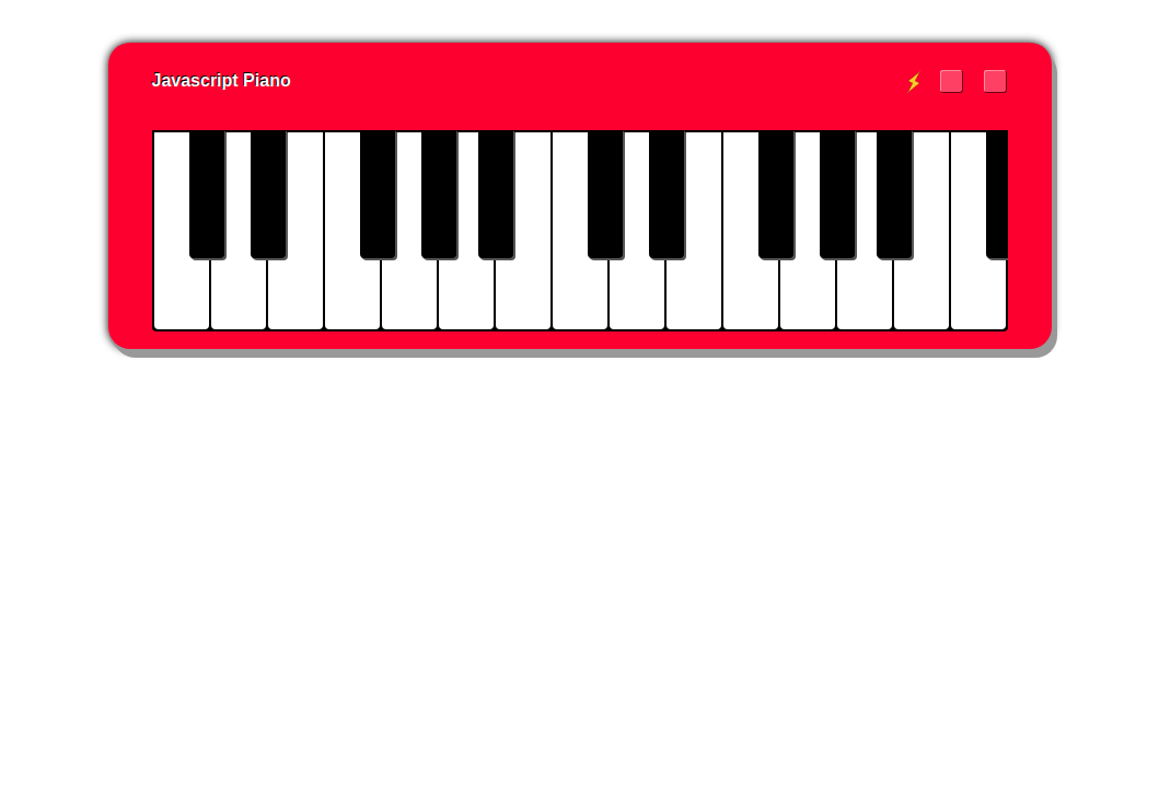 JavaScript Piano With Source code
