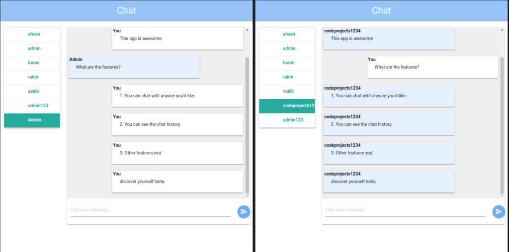 Simple Chat App using Django REST Framework