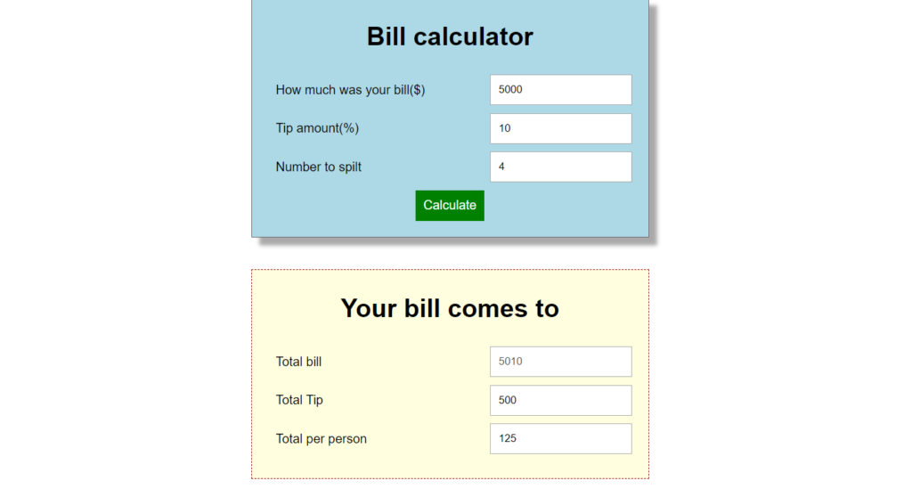 tips calculator