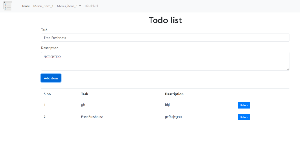 simple todo list app