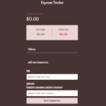 Expense Tracker In JavaScript With Source Code