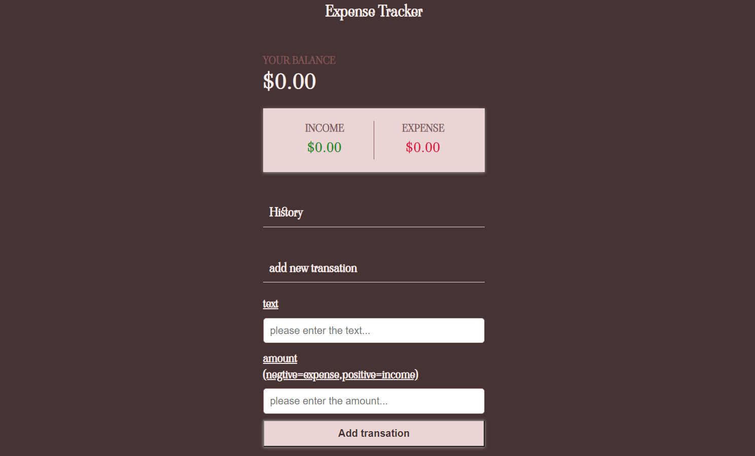 et - EXPENSE TRACKER IN JAVASCRIPT WITH SOURCE CODE