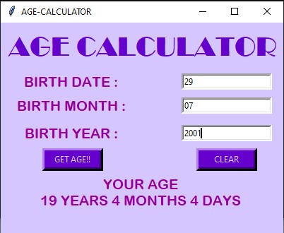 simple age calculator