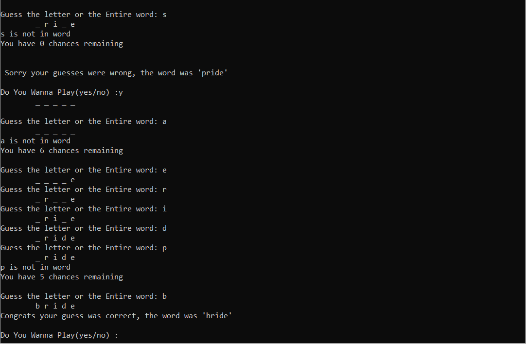 gwg - WORD GUESSING GAME IN PYTHON WITH SOURCE CODE