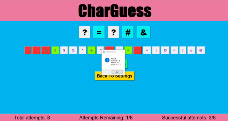 char guess game