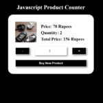 Product Counter In JavaScript With Source Code
