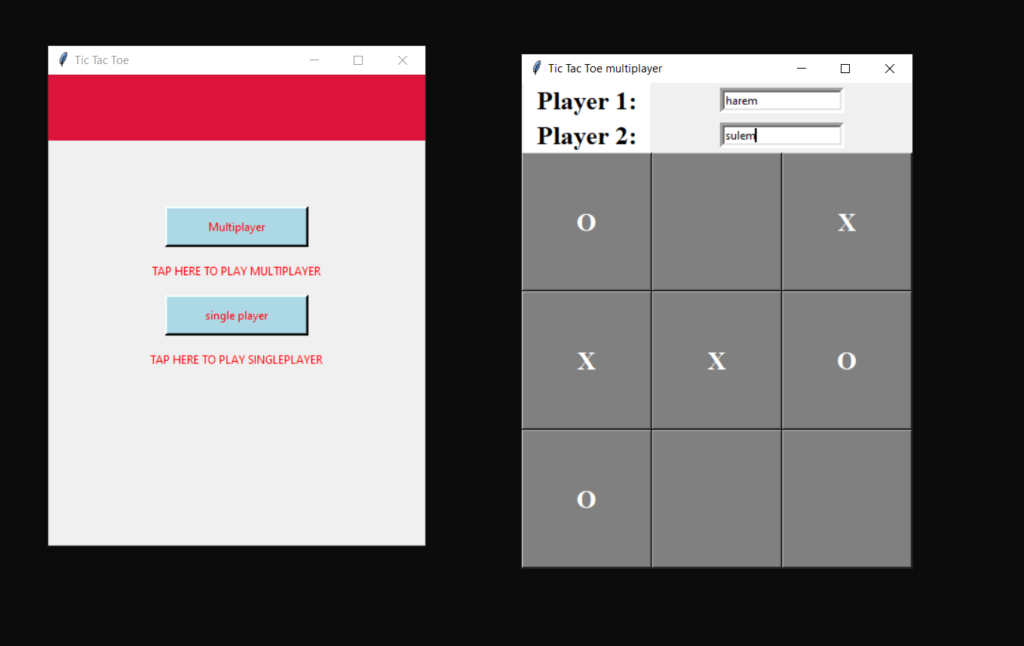 multiplayer tictactoe