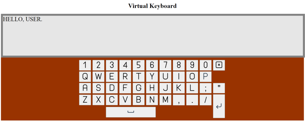 virtual keyboard