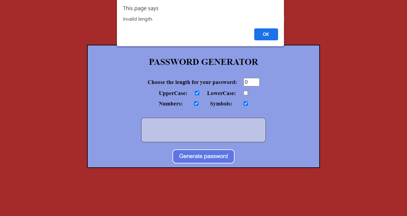 customized password generator
