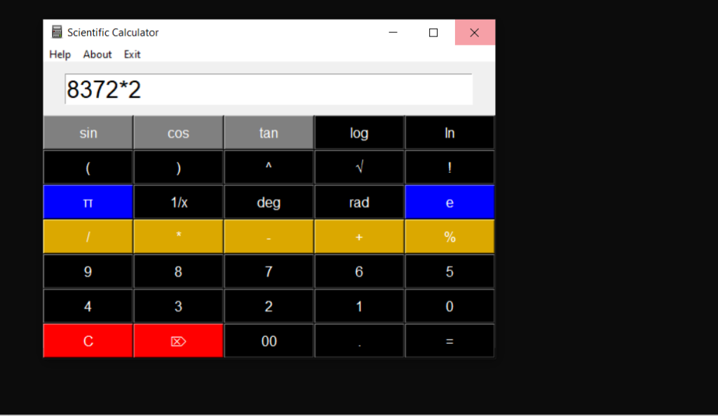 Scientific GUI Calculator