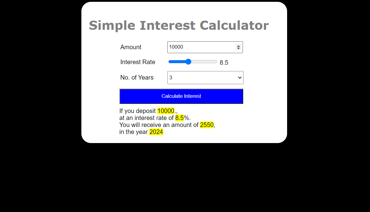 simple interest calculator