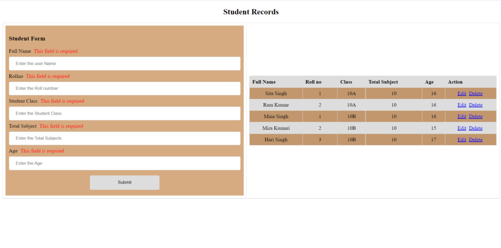 student record system