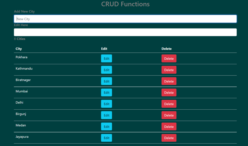 CRUD operations