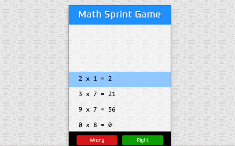math sprint game