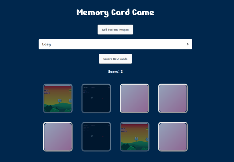 simple memory card game