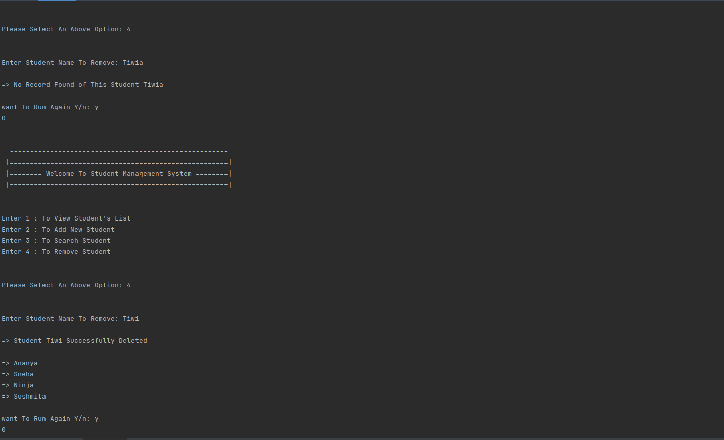 Student Management System In Python With Source code