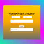 Number System Converter In JavaScript With Source Code