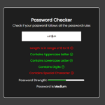 Password Checker In JavaScript With Source Code