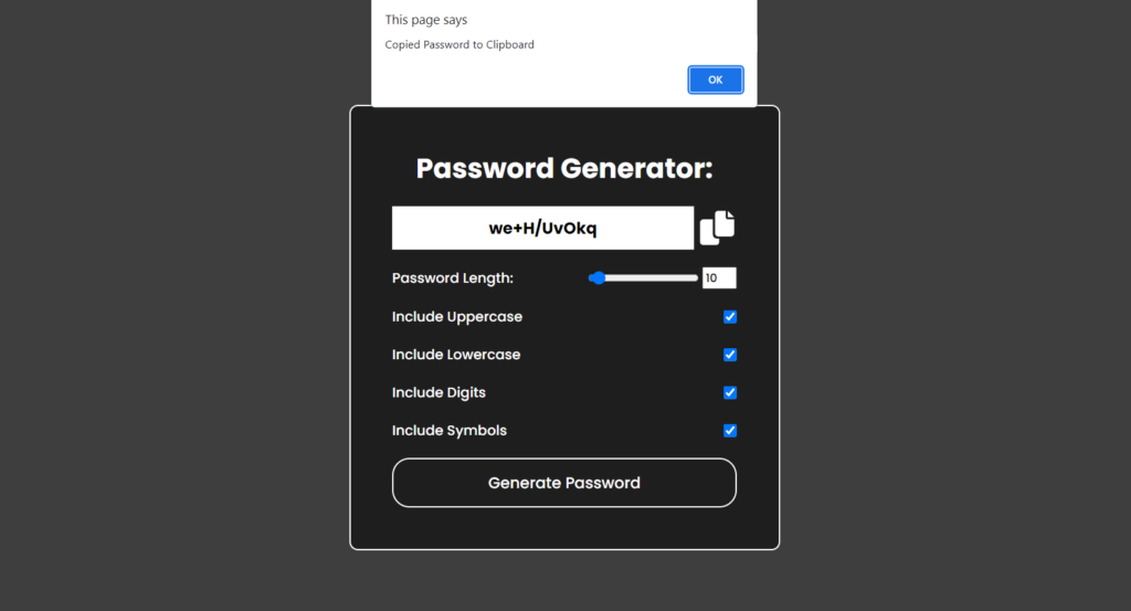 Fast Password Generator