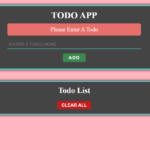 Local Storage Todo App In JS With Source Code