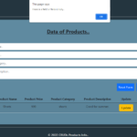 Product Record System In JavaScript With Source Code