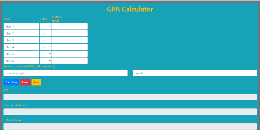 gpa calculator