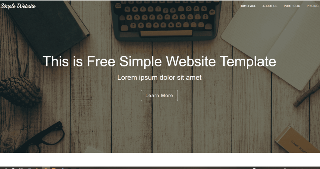 Simple Website Template In HTML, JavaScript with Source Code - Source ...