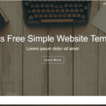 Simple Website Template In HTML, JavaScript with Source Code