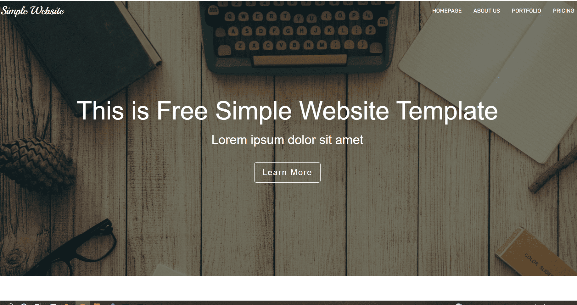 simple website template
